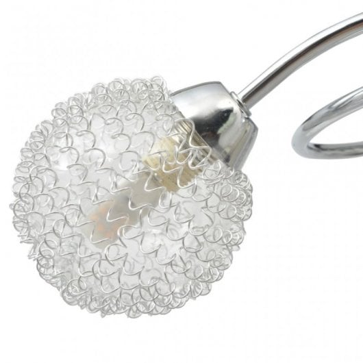 VidaXL Plafonnier Abat-jour en Verre 3xG9 Argent