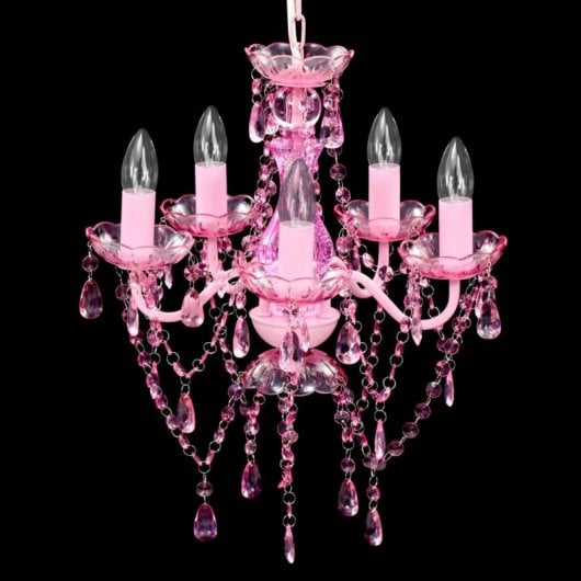 Lampadario VidaXL 5xE14 Rosa