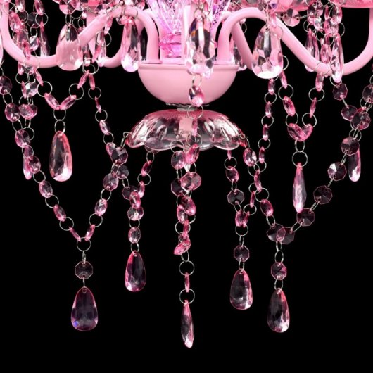 VidaXL Kronleuchter 5xE14 Rosa