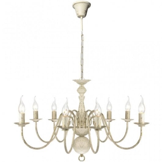 VidaXL Lustre Antique 8xE14 Blanc