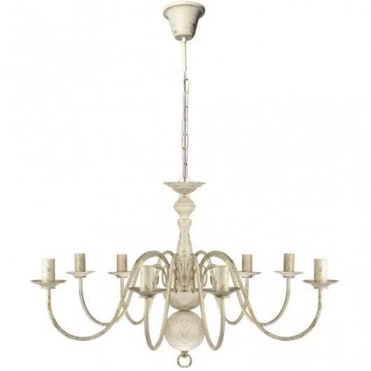 VidaXL Lustre Antique 8xE14 Blanc