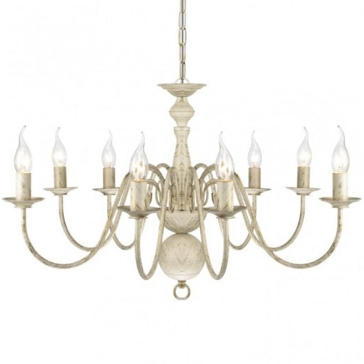 VidaXL Lustre Antique 8xE14 Blanc