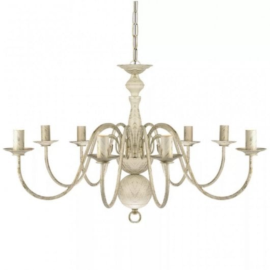 VidaXL Lustre Antique 8xE14 Blanc