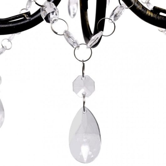 VidaXL Lámpara de Araña Art Nouveau 3xE14 Negra