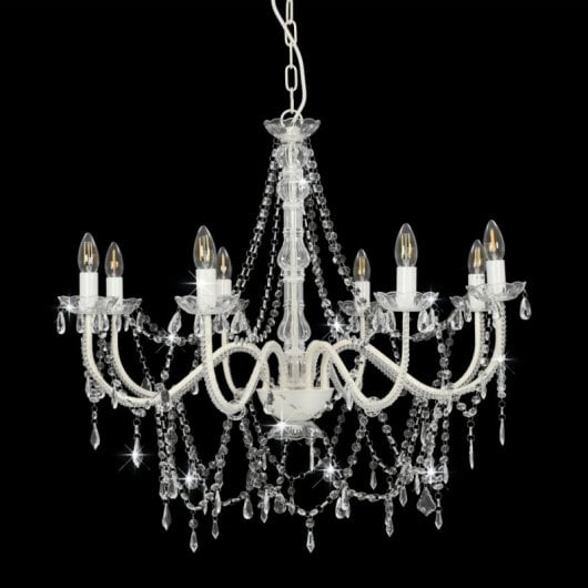 VidaXL Lustre 8xE14 Blanc