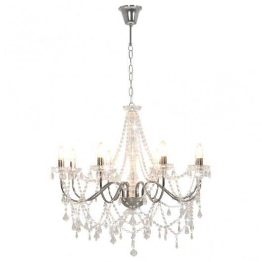 VidaXL Lustre 8xE14 Argent