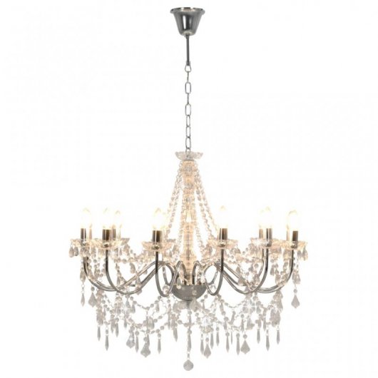 VidaXL Lustre 12xE14 Argent
