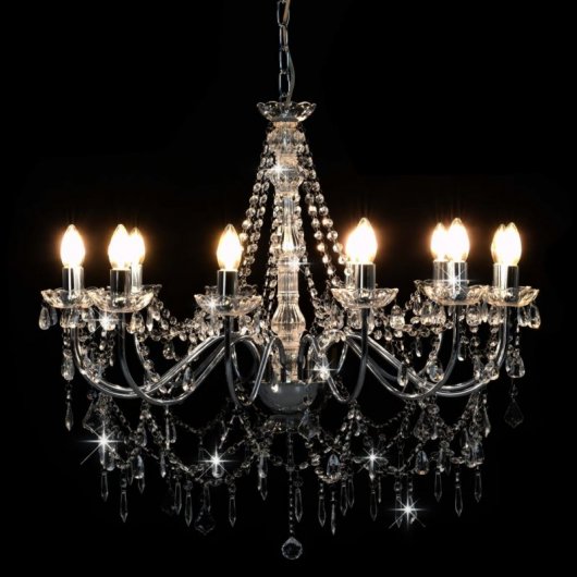 VidaXL Lustre 12xE14 Argent