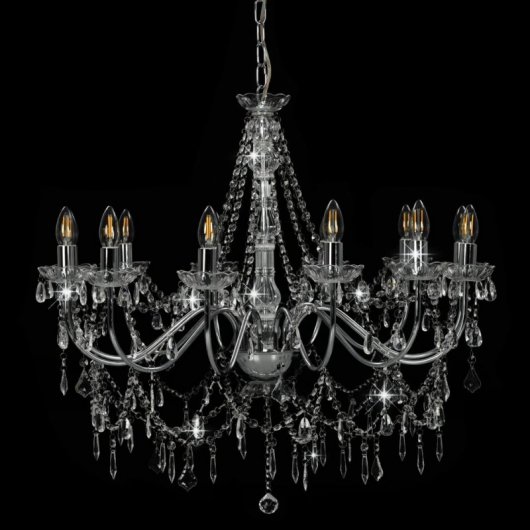 VidaXL Lustre 12xE14 Argent