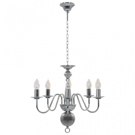 VidaXL Lustre 5xE14 Argent