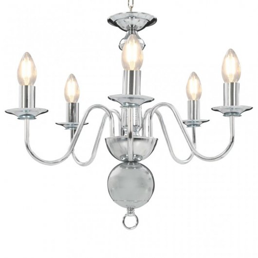 VidaXL Lustre 5xE14 Argent