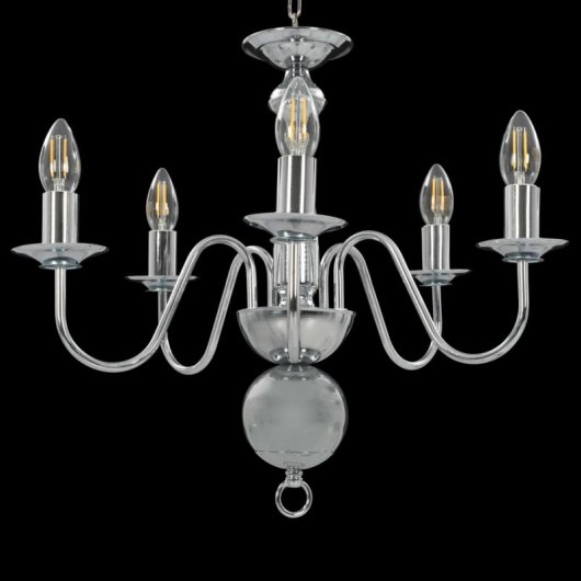 VidaXL Lustre 5xE14 Argent