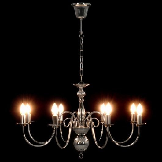 VidaXL Lustre Classique 8xE14 Argent
