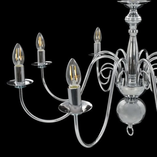 VidaXL Lustre Classique 8xE14 Argent