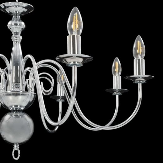 VidaXL Lustre Classique 8xE14 Argent