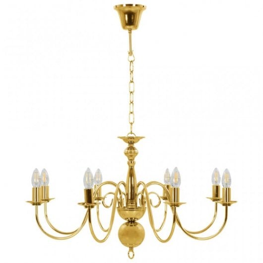 VidaXL Lustre Suspension 8xE14 Doré