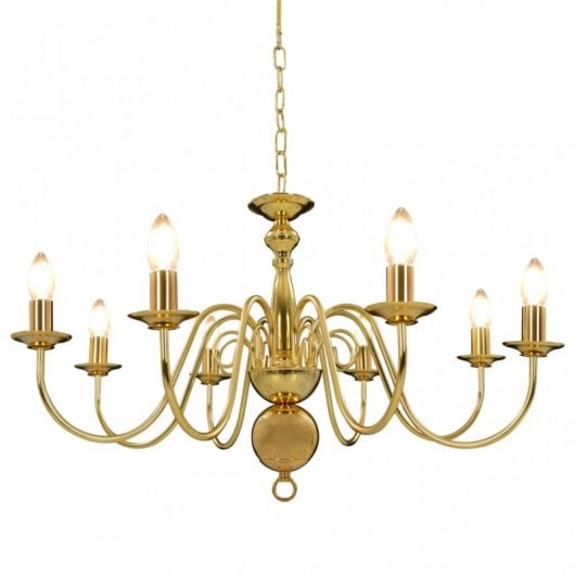 VidaXL Lustre Suspension 8xE14 Doré
