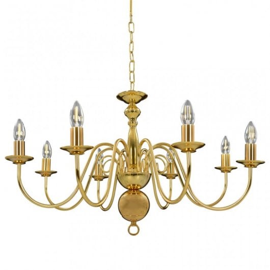 VidaXL Lustre Suspension 8xE14 Doré