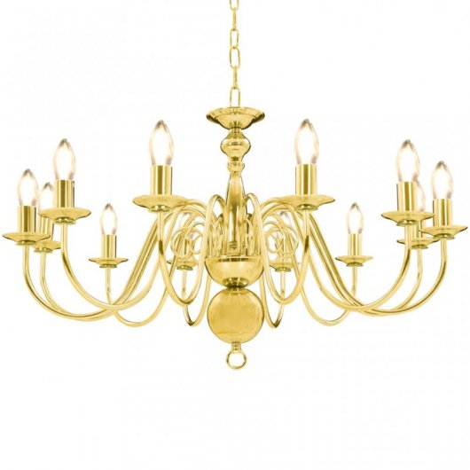 VidaXL Lustre Suspension 12xE14 Doré