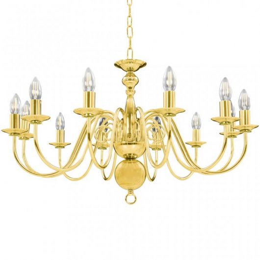 VidaXL Lustre Suspension 12xE14 Doré