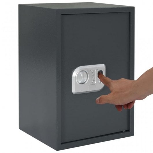 VidaXL Caja Fuerte Digital 35x31x50cm Gris Oscuro