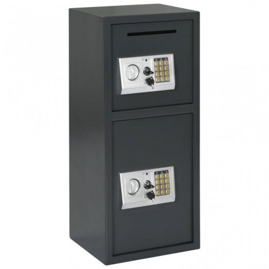 VidaXL Caja Fuerte Digital 35x31x80cm Gris Oscuro