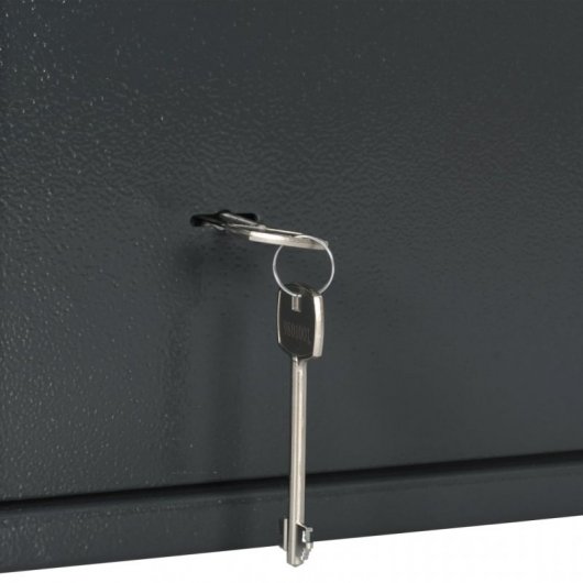 VidaXL Caja Fuerte Mecánica 35x25x25cm Gris Oscuro