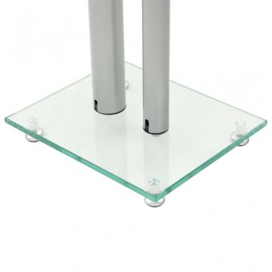 VidaXL Set de 2 Soportes para Altavoz Cristal Templado/Plata