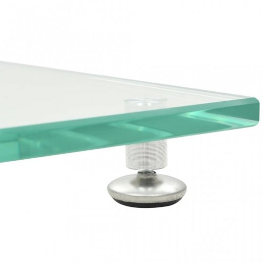VidaXL Set de 2 Soportes para Altavoz Cristal Templado/Plata