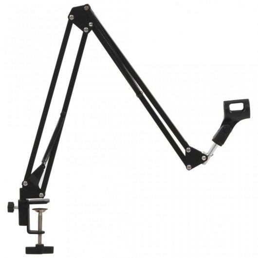 VidaXL Soporte de Mesa para Micrófono Negro