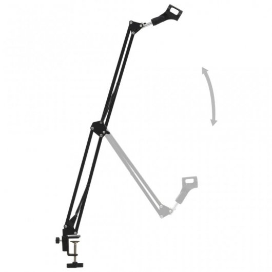 VidaXL Soporte de Mesa para Micrófono Negro