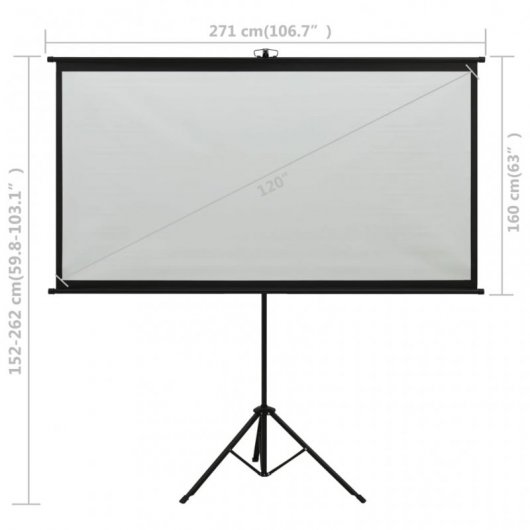 VidaXL Pantalla de Proyección con Trípode 16:9 120"