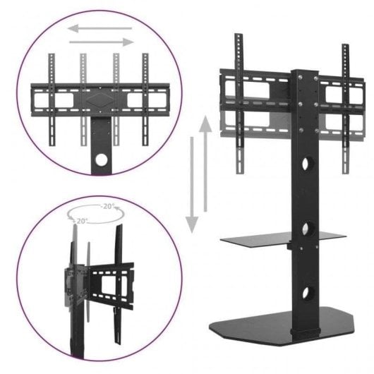 vidaXL Support TV Sol Pivotant 32 a 70 pouces VESA 600x400 Max 40Kg