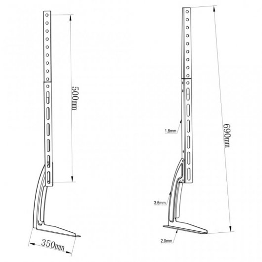 VidaXL Soporte para TV 32"/70" VESA 600x400 Max 30Kg