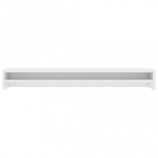 vidaXL Soporte para pantalla madera contrachapada blanco 100x24x13 cm