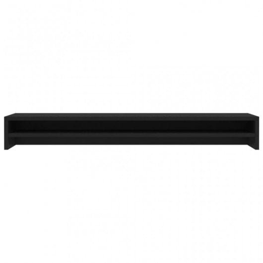 vidaXL Soporte de mesa para pantalla contrachapada negro 100x24x13 cm