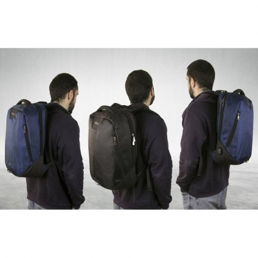 Airel Mochila Azul con Conector USB para Portátil 15.6"