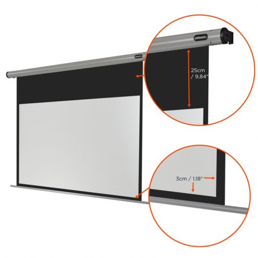 Celexon Home Cinema Pantalla de Proyección Eléctrica 240x135cm