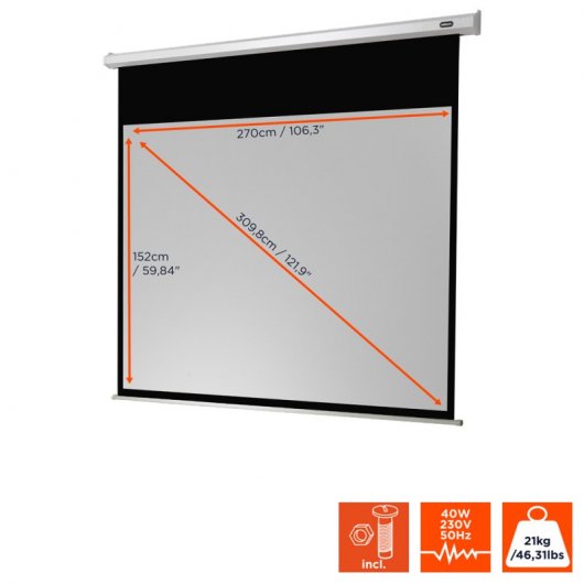 Celexon Electric Economy Pantalla de Proyección Eléctrica 280x158cm