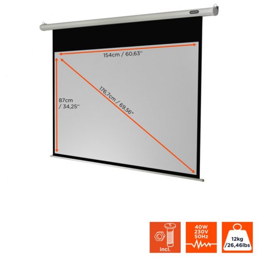 Celexon Electric Economy Pantalla de Proyección Eléctrica 160x90 cm
