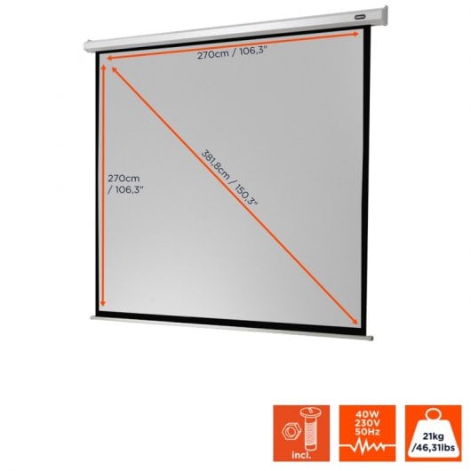 Celexon Electric Economy Pantalla de Proyección Eléctrica 280x280cm