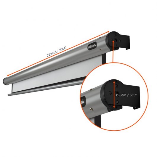 Celexon Home Cinema Pantalla de Proyección Eléctrica 200x113cm