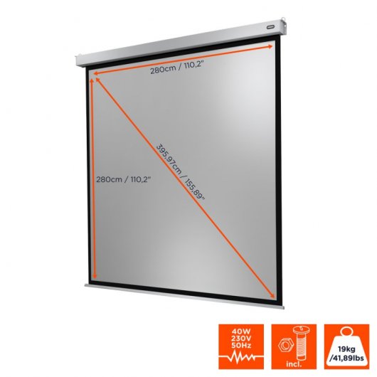 Celexon Electric Professional Plus Pantalla de Proyección Eléctrica 280x280 cm
