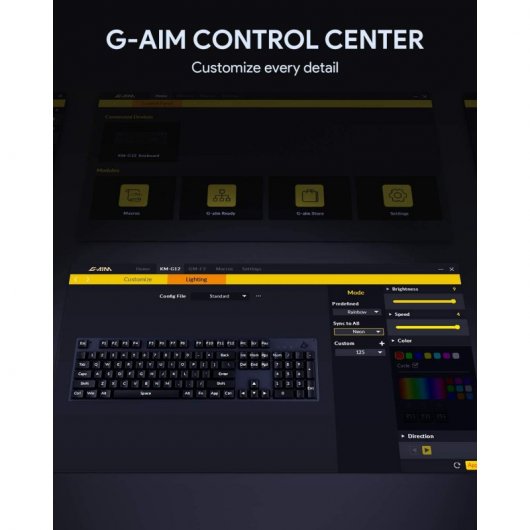 Aukey KM-G12 Teclado Mecánico Gaming RGB Switch Red