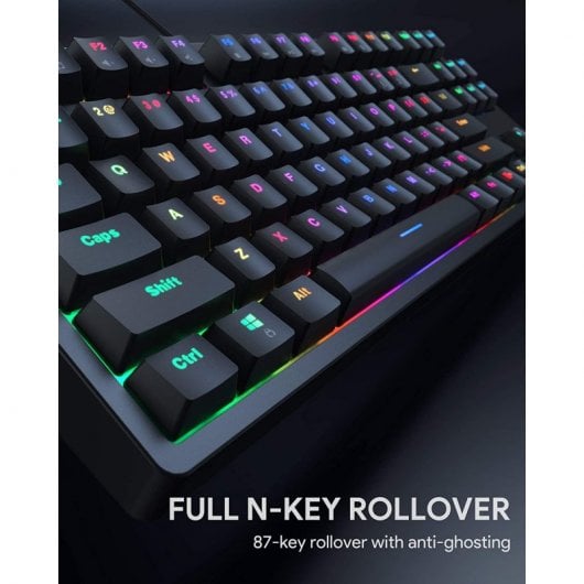 Aukey KM-G14 Teclado Mecânico Gaming RGB Switch Blue