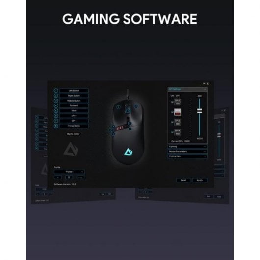 Aukey Knight Ratón RGB 10000 DPI Negro