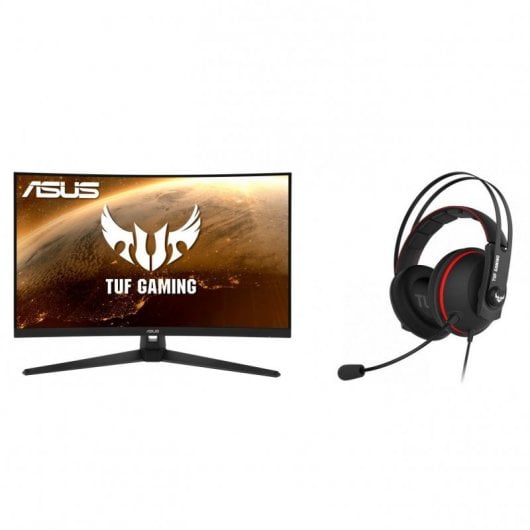 Asus TUF Gaming VG32VQ1BR 31.5" LED QHD 165Hz FreeSync Premium Curva + TUF Gaming H7 Core Auriculares Gaming