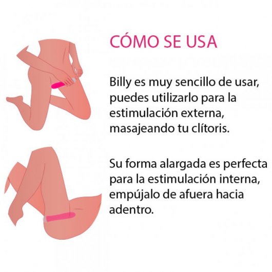 500Cosmetics Billy Vibrador para Estimulación Clitorial y Vaginal