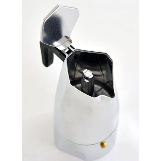 Alessi Ossidiana Cafetera Italiana 3 Tazas Plata