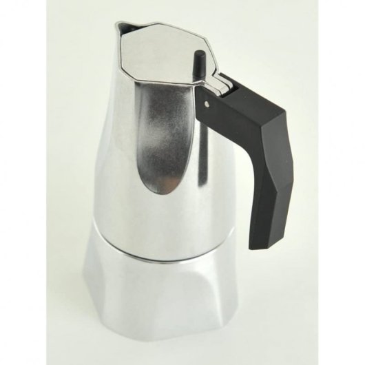 Alessi Ossidiana Cafetera Italiana 3 Tazas Plata